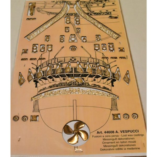 Amerigo Vespucci 1:84 Scale Boat Kit - Panart (741) - Image 13