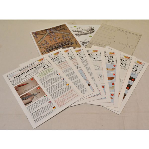 Amerigo Vespucci 1:84 Scale Boat Kit - Panart (741) - Image 15