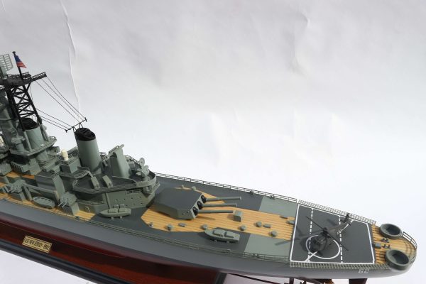 USS New Jersey Wooden Model Ship - GN - Image 8