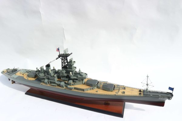 USS New Jersey Wooden Model Ship - GN - Image 15