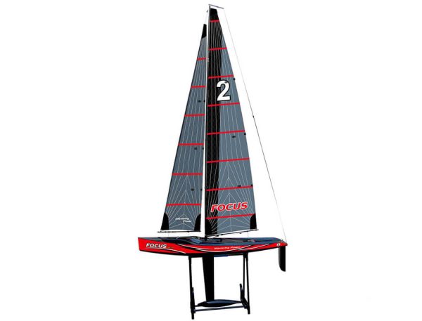 Focus V3 One Metre Sailboat RTR Red - Joysway (JY8812V3) - Image 2