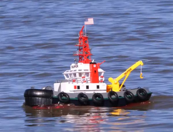 Tug Work Boat 5CH 2.4GHZ W/Water Hose Function RTR - Heng Long (HL3810) - Image 6