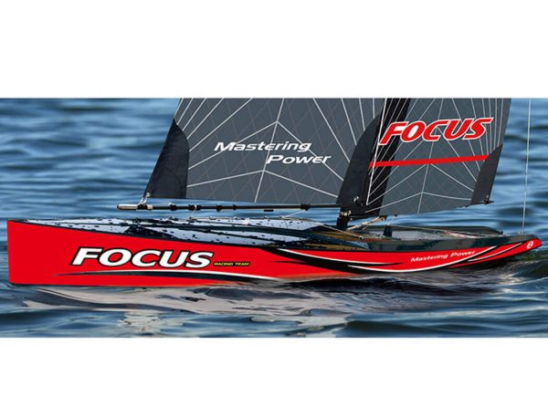 Focus V3 One Metre Sailboat RTR Red - Joysway (JY8812V3) - Image 3
