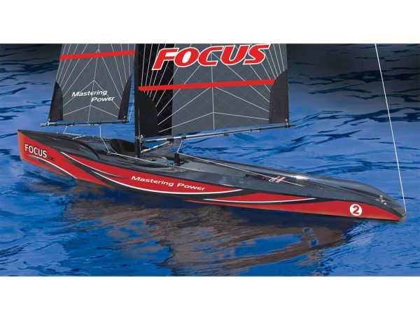 Focus V3 One Metre Sailboat RTR Red - Joysway (JY8812V3) - Image 4
