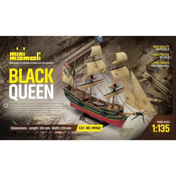 Black Queen Model Pirate Ship Kit - Mini Mamoli (MM60) - Image 3
